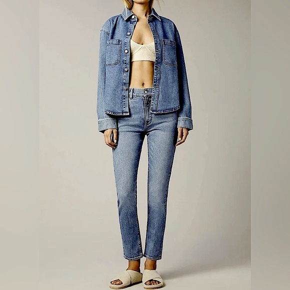 DL1961 | Bella High Rise Vintage Slim Straight Jeans Blue 27 - Picture 3 of 12